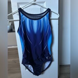 COPY - Blue Ozone gymnastics leotard.